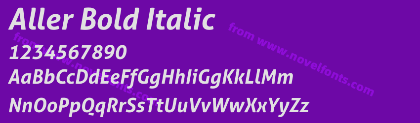 Aller Bold ItalicPreview Aller Bold ItalicPreview
