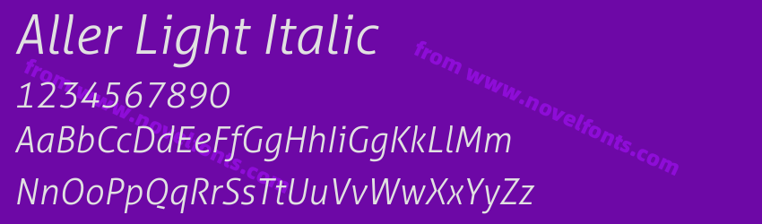 Aller Light ItalicPreview