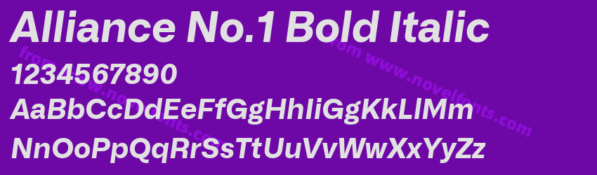 Alliance No.1 Bold ItalicPreview Alliance No.1 Bold ItalicPreview