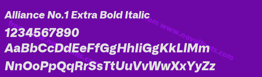 Alliance No.1 Extra Bold ItalicPreview