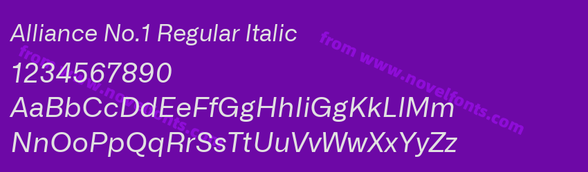 Alliance No.1 Regular ItalicPreview Alliance No.1 Regular ItalicPreview