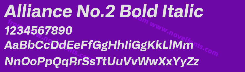 Alliance No.2 Bold ItalicPreview Alliance No.2 Bold ItalicPreview