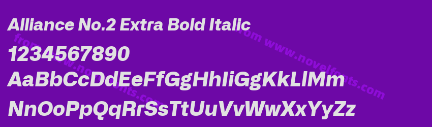 Alliance No.2 Extra Bold ItalicPreview Alliance No.2 Extra Bold ItalicPreview