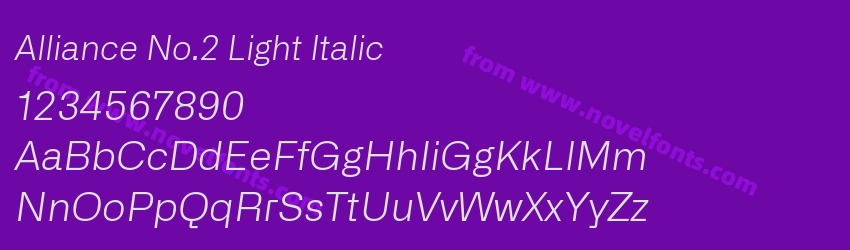 Alliance No.2 Light ItalicPreview