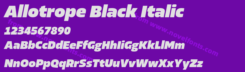 Allotrope Black ItalicPreview Allotrope Black ItalicPreview
