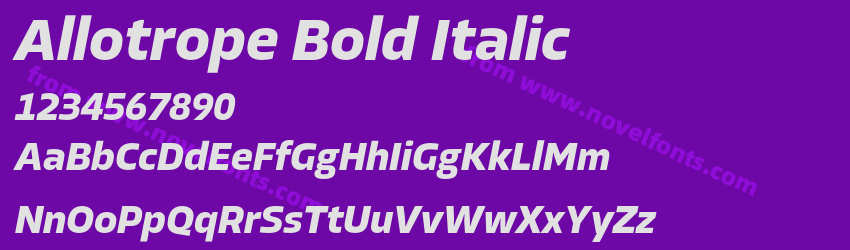 Allotrope Bold ItalicPreview Allotrope Bold ItalicPreview