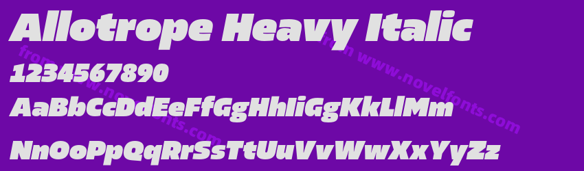 Allotrope Heavy ItalicPreview Allotrope Heavy ItalicPreview