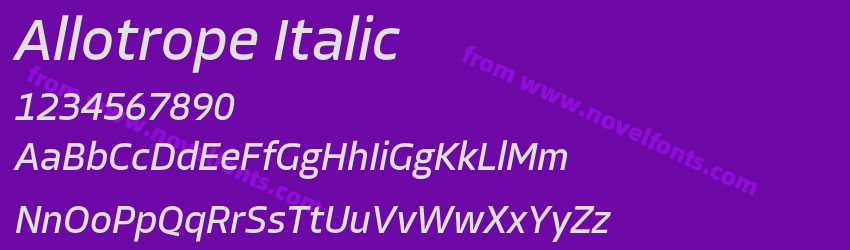 Allotrope ItalicPreview Allotrope ItalicPreview