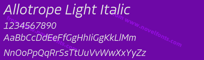 Allotrope Light ItalicPreview Allotrope Light ItalicPreview