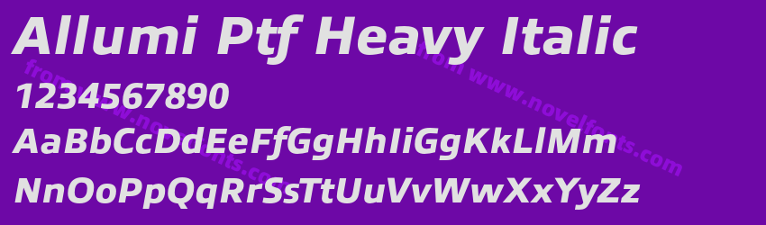 Allumi Ptf Heavy ItalicPreview Allumi Ptf Heavy ItalicPreview