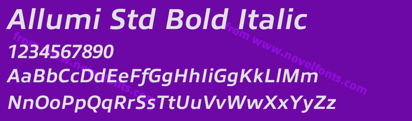 Allumi Std Bold ItalicPreview Allumi Std Bold ItalicPreview