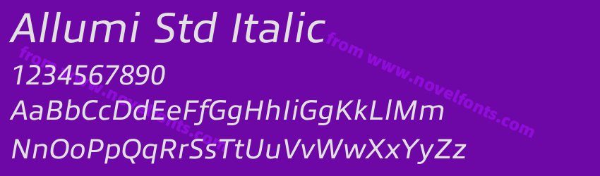 Allumi Std ItalicPreview Allumi Std ItalicPreview