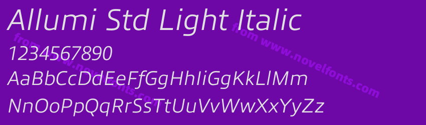 Allumi Std Light ItalicPreview Allumi Std Light ItalicPreview