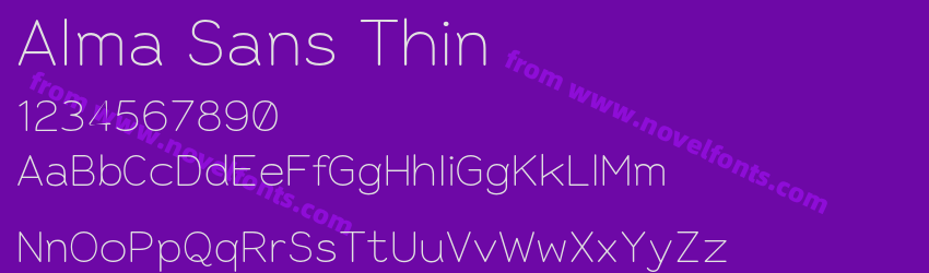 Alma Sans ThinPreview Alma Sans ThinPreview