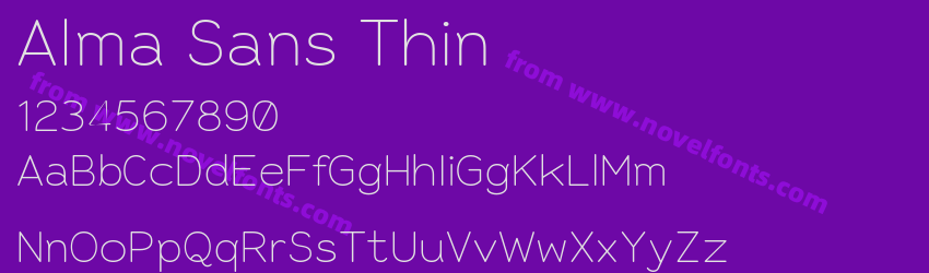 Alma Sans ThinPreview Alma Sans ThinPreview