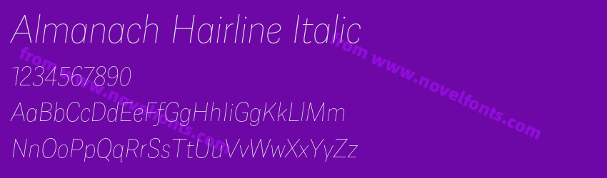 Almanach Hairline ItalicPreview Almanach Hairline ItalicPreview
