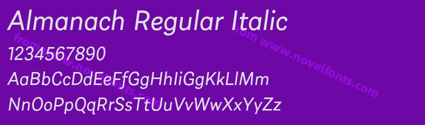 Almanach Regular ItalicPreview Almanach Regular ItalicPreview