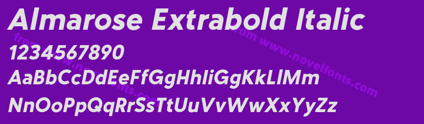Almarose Extrabold ItalicPreview Almarose Extrabold ItalicPreview