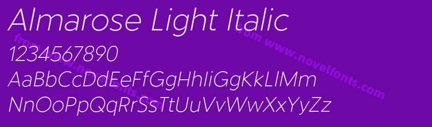 Almarose Light ItalicPreview Almarose Light ItalicPreview