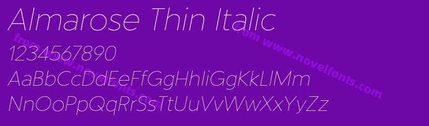 Almarose Thin ItalicPreview Almarose Thin ItalicPreview