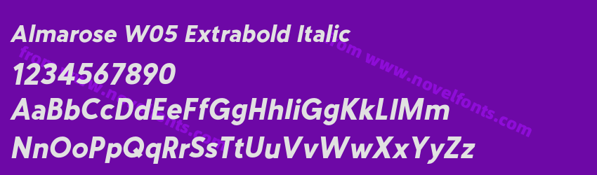 Almarose W05 Extrabold ItalicPreview