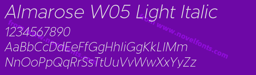 Almarose W05 Light ItalicPreview