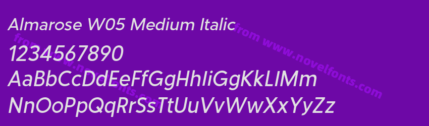 Almarose W05 Medium ItalicPreview Almarose W05 Medium ItalicPreview