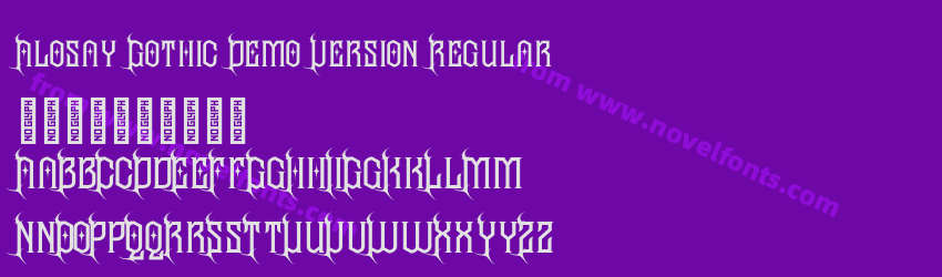 Alosay Gothic Demo Version RegularPreview Alosay Gothic Demo Version RegularPreview