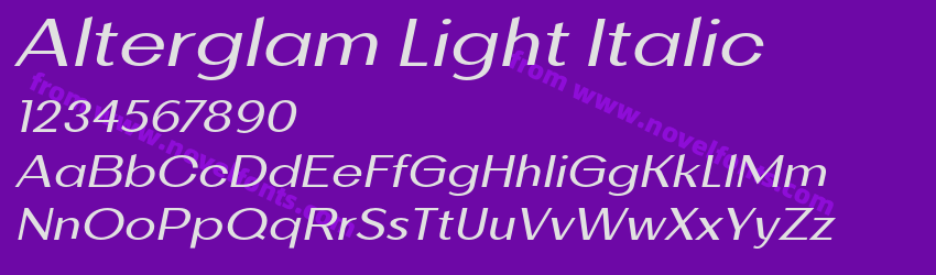 Alterglam Light ItalicPreview