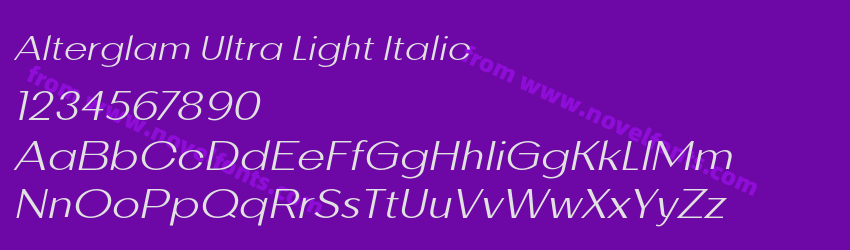 Alterglam Ultra Light ItalicPreview