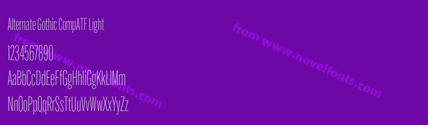 Alternate Gothic CompATF LightPreview