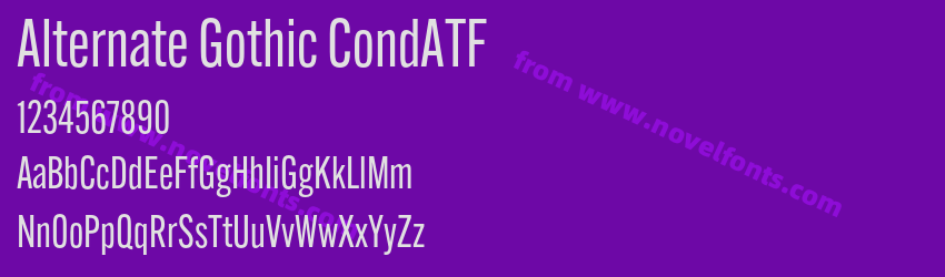 Alternate Gothic CondATFPreview