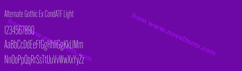 Alternate Gothic Ex CondATF LightPreview