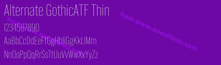 Alternate GothicATF ThinPreview Alternate GothicATF ThinPreview