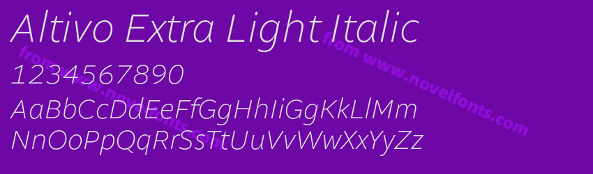 Altivo Extra Light ItalicPreview Altivo Extra Light ItalicPreview