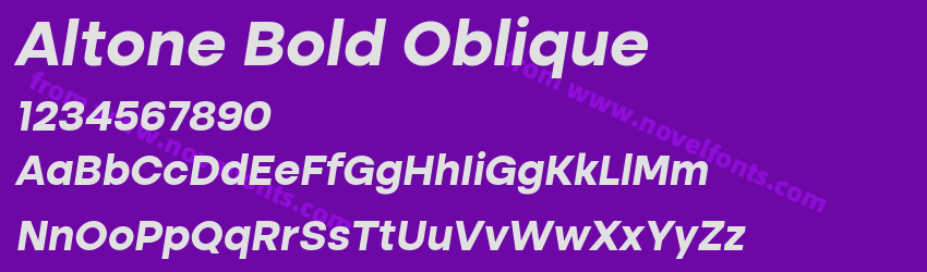 Altone Bold ObliquePreview Altone Bold ObliquePreview
