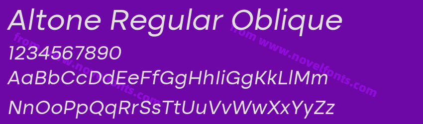 Altone Regular ObliquePreview Altone Regular ObliquePreview