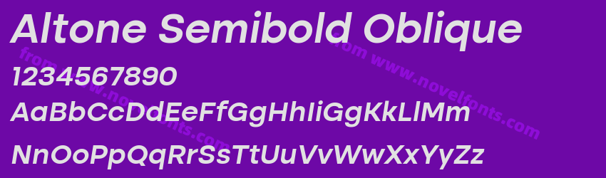 Altone Semibold ObliquePreview