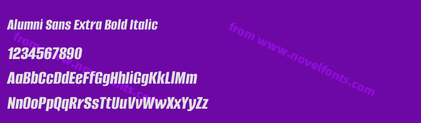 Alumni Sans Extra Bold ItalicPreview Alumni Sans Extra Bold ItalicPreview