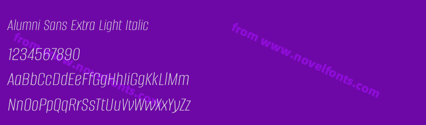 Alumni Sans Extra Light ItalicPreview