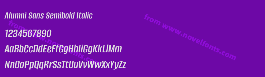 Alumni Sans Semibold ItalicPreview Alumni Sans Semibold ItalicPreview