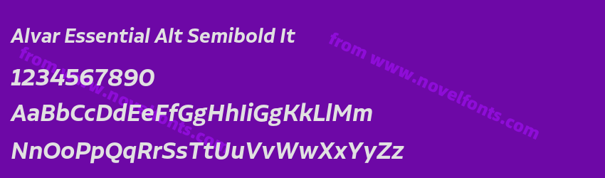 Alvar Essential Alt Semibold ItPreview Alvar Essential Alt Semibold ItPreview