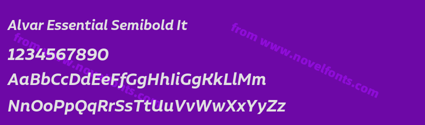 Alvar Essential Semibold ItPreview Alvar Essential Semibold ItPreview