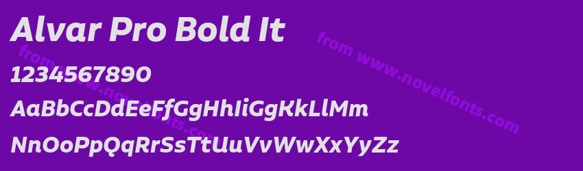 Alvar Pro Bold ItPreview Alvar Pro Bold ItPreview