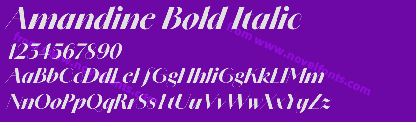 Amandine Bold ItalicPreview Amandine Bold ItalicPreview