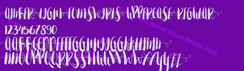 Amber Light Fontswirls Uppercase RegularPreview Amber Light Fontswirls Uppercase RegularPreview