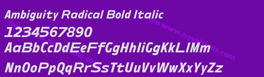 Ambiguity Radical Bold ItalicPreview Ambiguity Radical Bold ItalicPreview