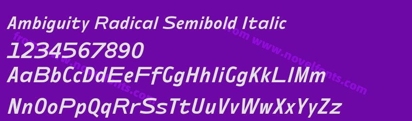 Ambiguity Radical Semibold ItalicPreview Ambiguity Radical Semibold ItalicPreview