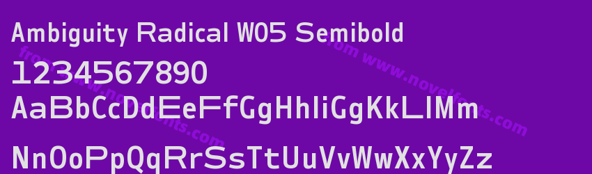 Ambiguity Radical W05 SemiboldPreview Ambiguity Radical W05 SemiboldPreview