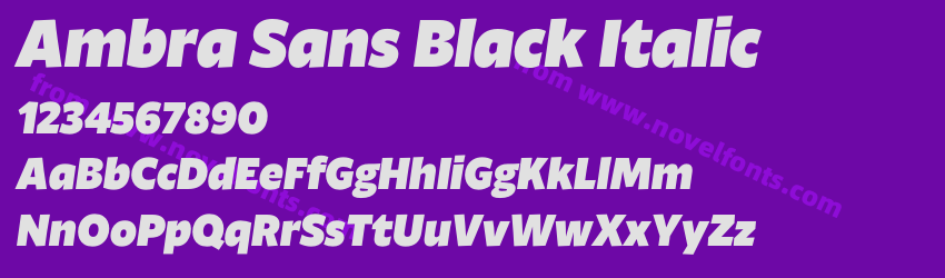 Ambra Sans Black ItalicPreview Ambra Sans Black ItalicPreview